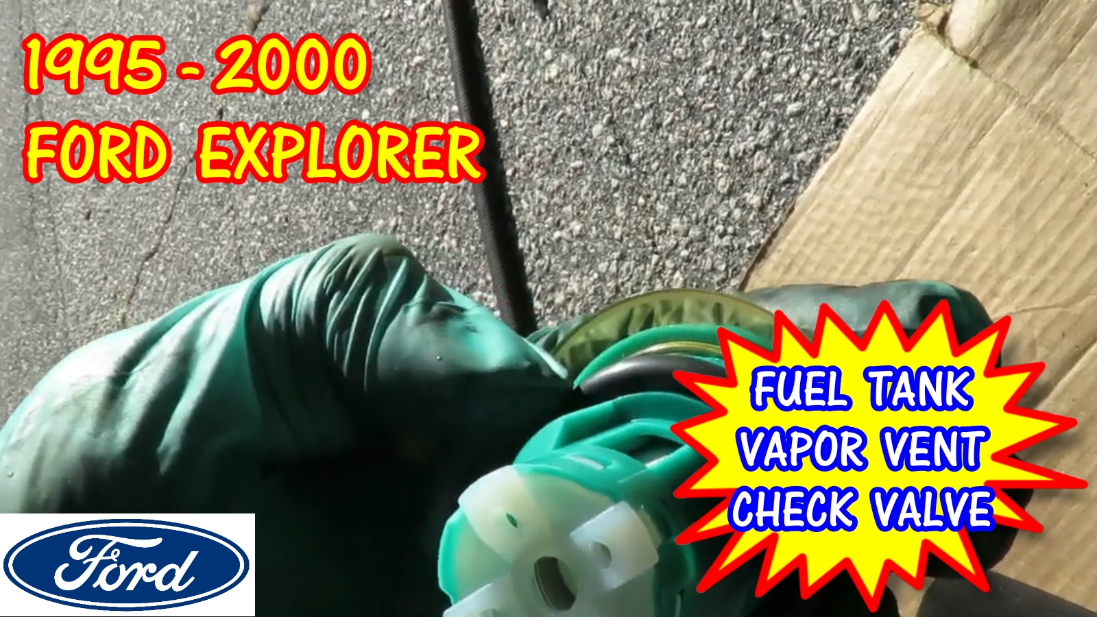 1995-2000 Ford Explorer fuel tank vapor vent check valve replacement