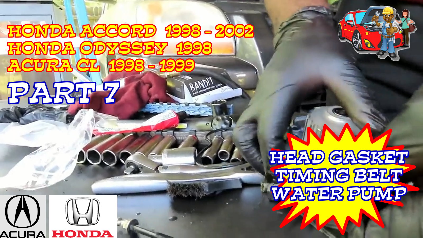 Honda Accord Honda Odyssey Acura CL Head Gasket Timing Belt Water Pump Replacement - Part 7