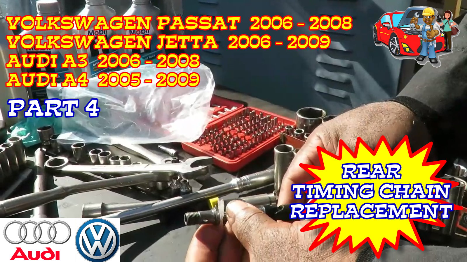 Volkswagen Passat Jetta Audi A3 A4 Rear Timing Chain Replacement - Part 4