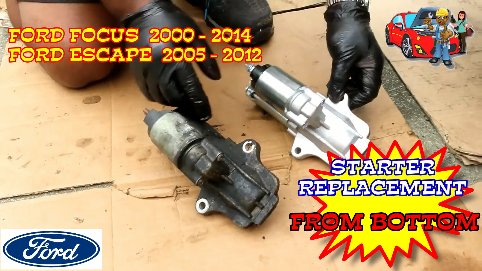 Ford Focus Fusion Starter Replacement From The Bottom