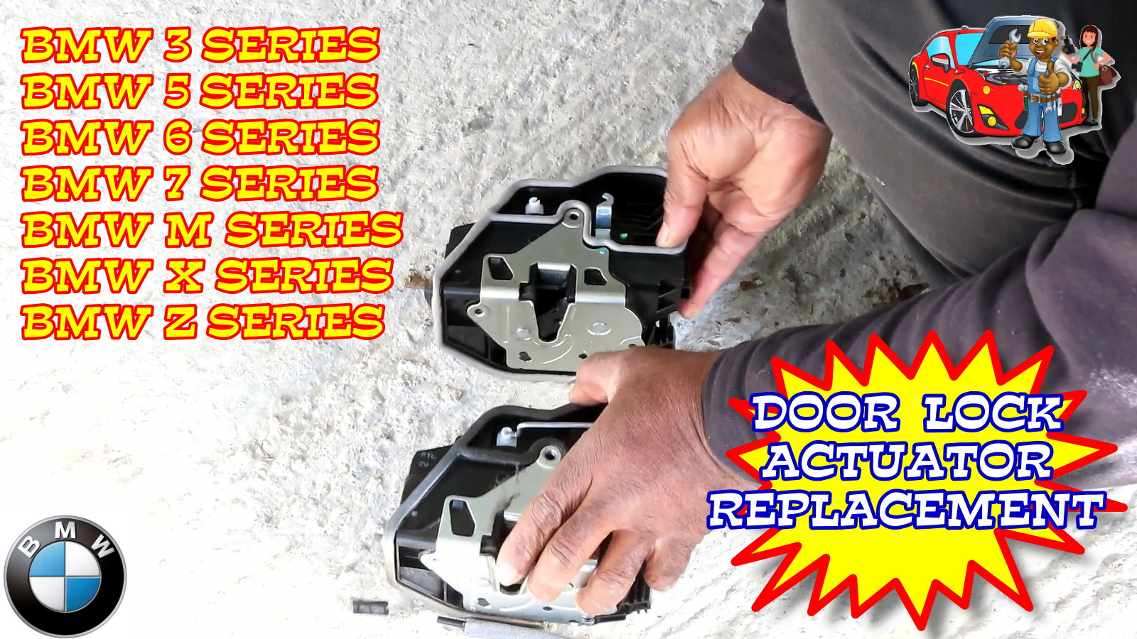BMW 325 328 528 530 650 740 M3 X5 Z4  Left Front Door Lock Actuator Replacement