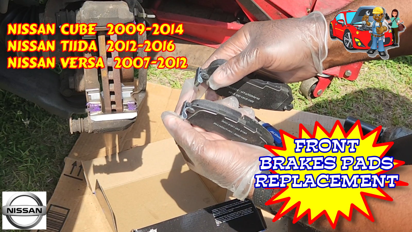 Nissan Cube Tiida Versa Front Brake Pads Replacement