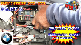 BMW 7 Series Diagnosing  And Repairing Battery Keeps Dying Electrical Short In Lights - Part 2