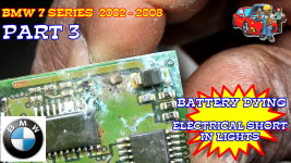 BMW 7 Series Diagnosing  And Repairing Battery Keeps Dying Electrical Short In Lights - Part 3