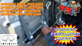Infiniti FX35 FX45 G35 Q45 Window Motor And Regulator Replacement