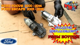 Ford Focus Fusion Starter Replacement From The Bottom