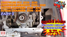 Chrysler Sebring 300 Dodge Avenger Charger Timing Cover Timing Chain Tensioner Replacement - Part 3