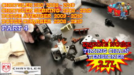 Chrysler Sebring 300 Dodge Avenger Charger Timing Cover Timing Chain Tensioner Replacement - Part 4