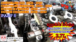 Chrysler Sebring 300 Dodge Avenger Charger Timing Cover Timing Chain Tensioner Replacement - Part 5