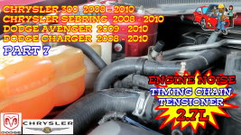Chrysler Sebring 300 Dodge Avenger Charger Timing Cover Timing Chain Tensioner Replacement - Part 7
